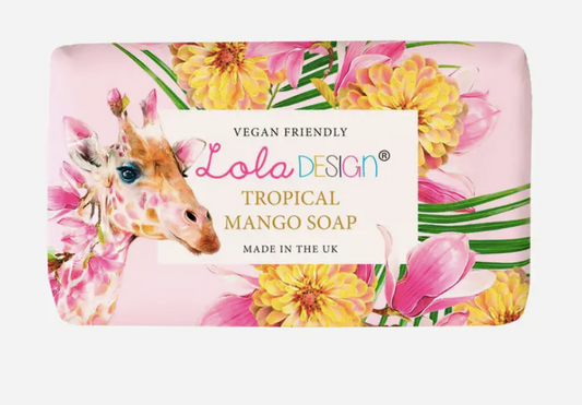 Lola Designs Tropical mango, vegan friendly giraffe soap