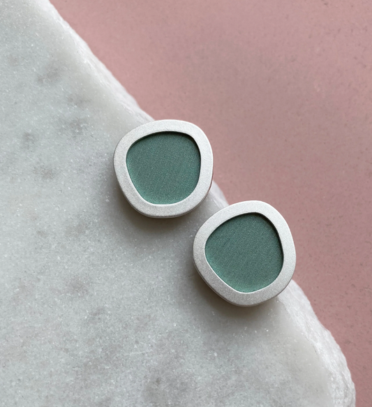 Mica Peet coloured silver stud earrings