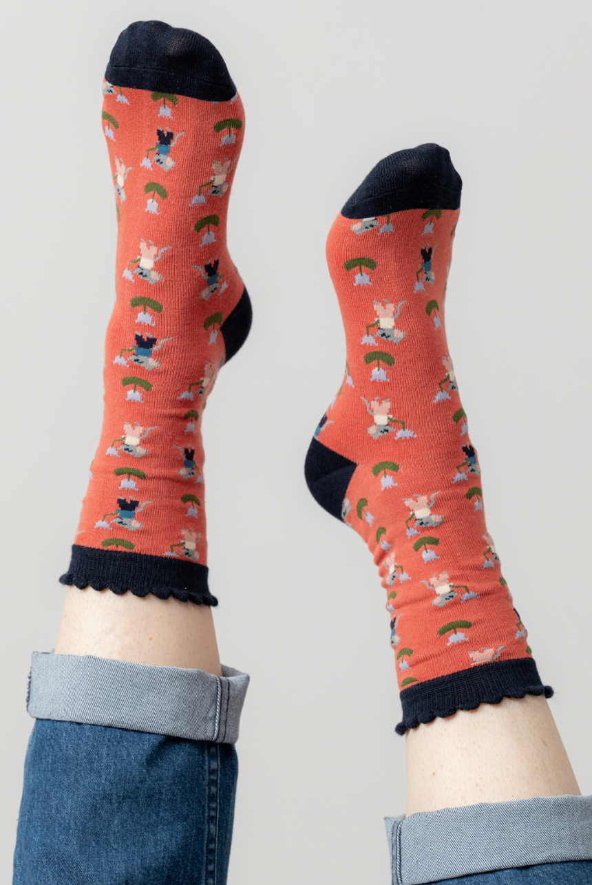 Lily & Me crafty mouse socks