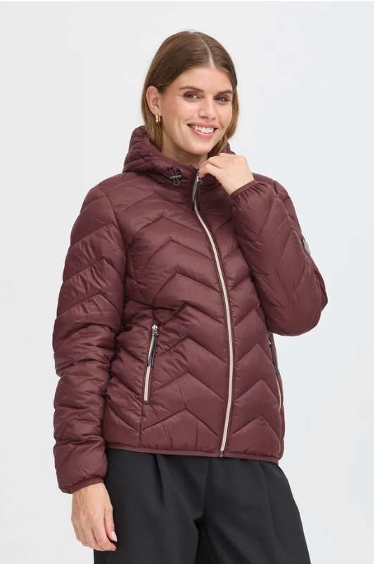 Fransa Padma jacket in burgundy fudge