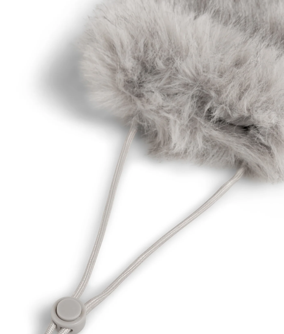 Yaya fluffy phone bag in light grey