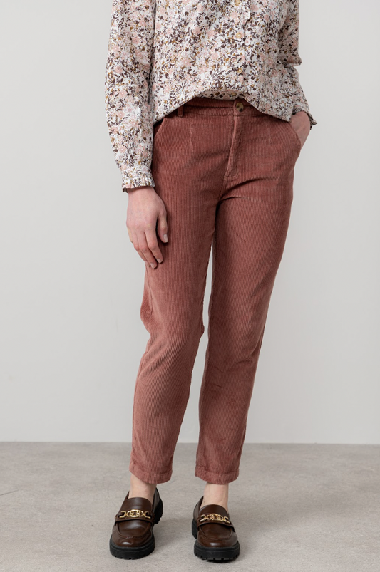 Lily & Me Brookend antique rose stretch trousers