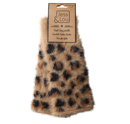 Jess & Lou fluffy fingerless gloves