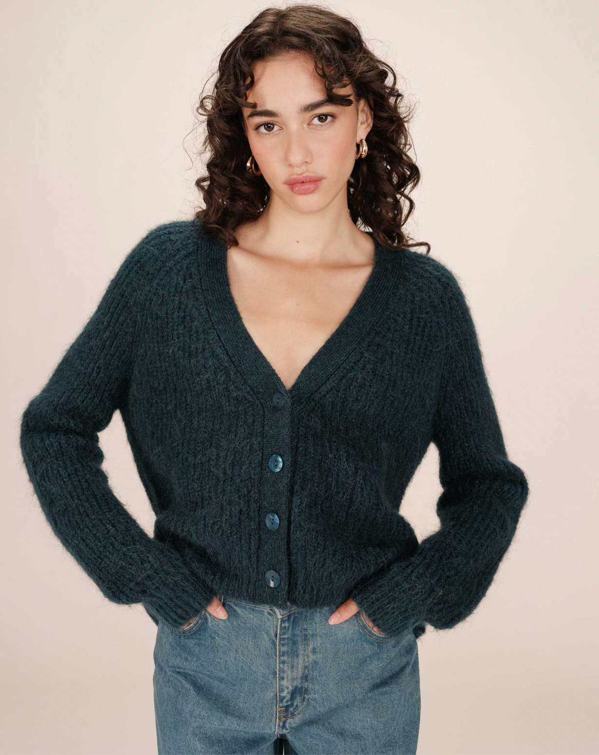 Grace & Mila Salude cardigan in emerald green