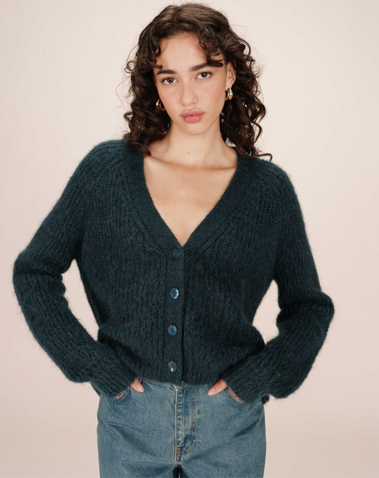 Grace & Mila Salude cardigan in emerald green