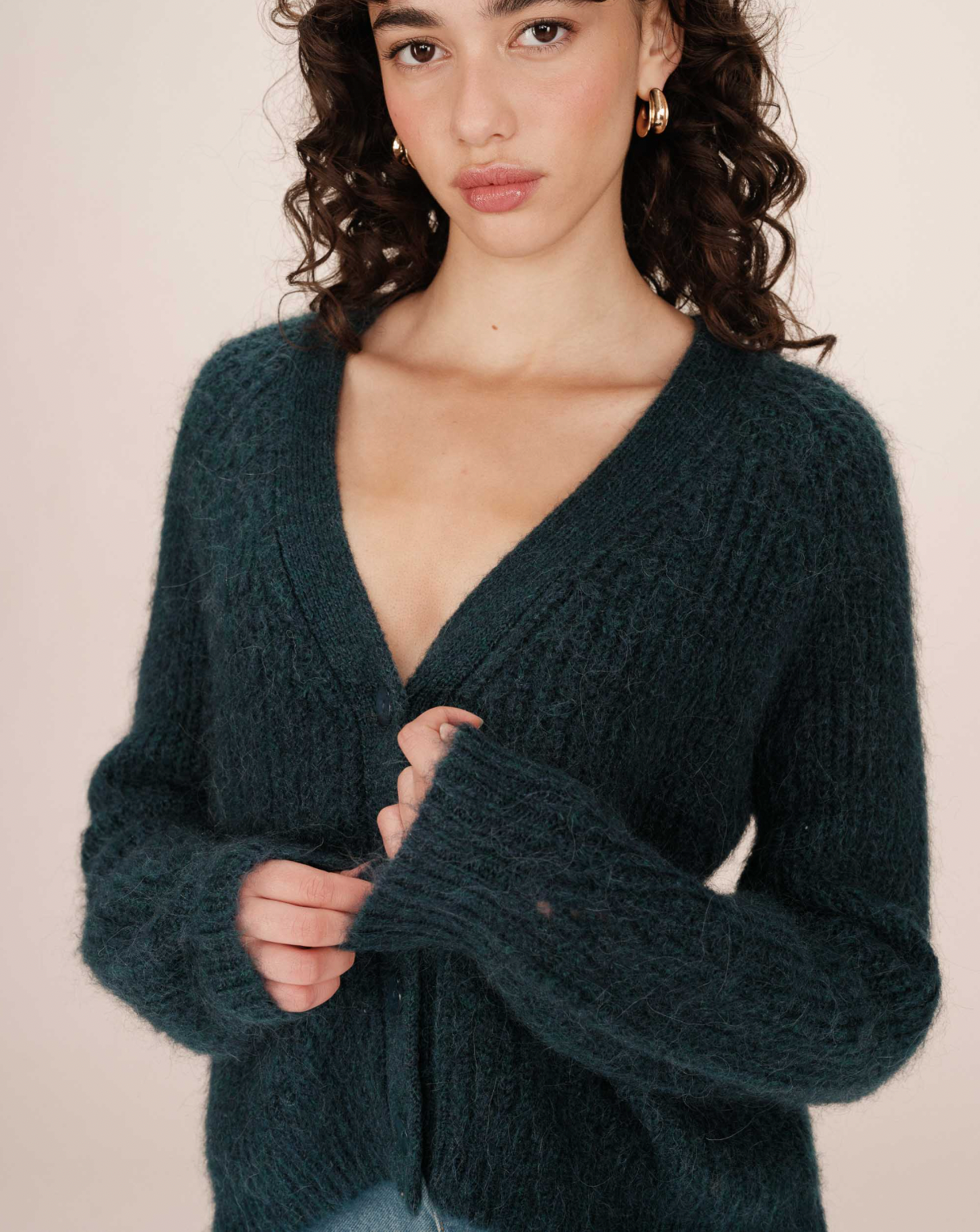 Grace & Mila Salude cardigan in emerald green