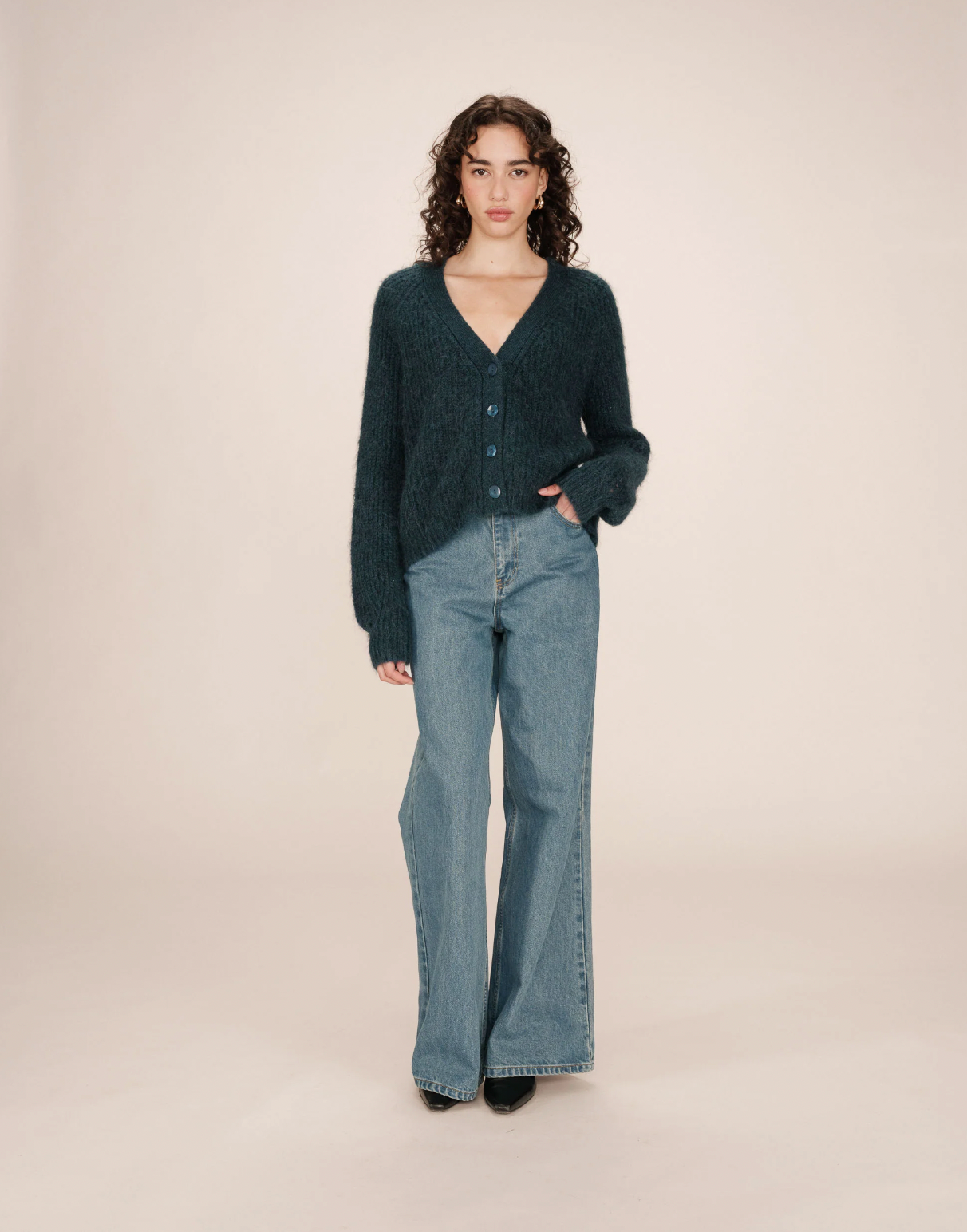 Grace & Mila Salude cardigan in emerald green