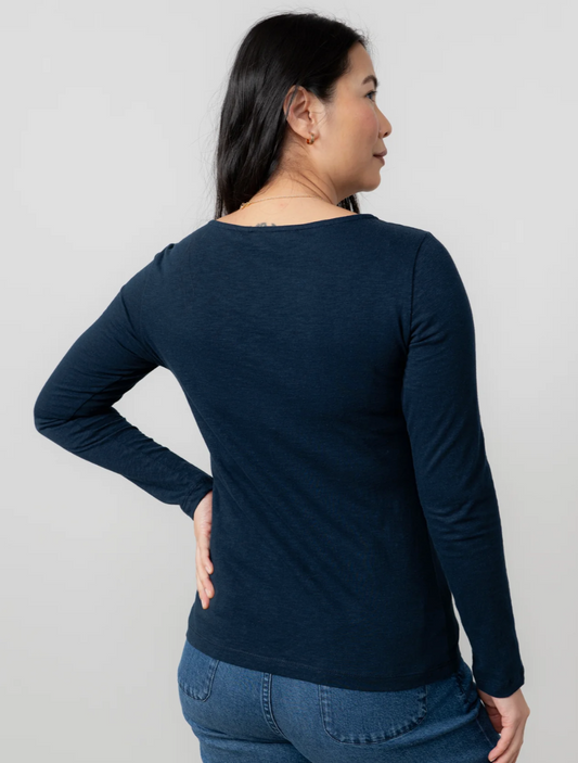 Lily & Me Monica top in navy