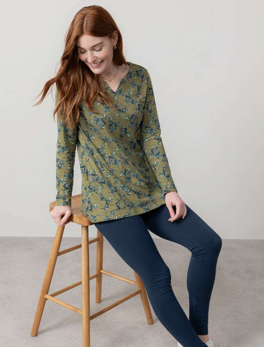 Lily & Me Maple printed cotton jersey tunic