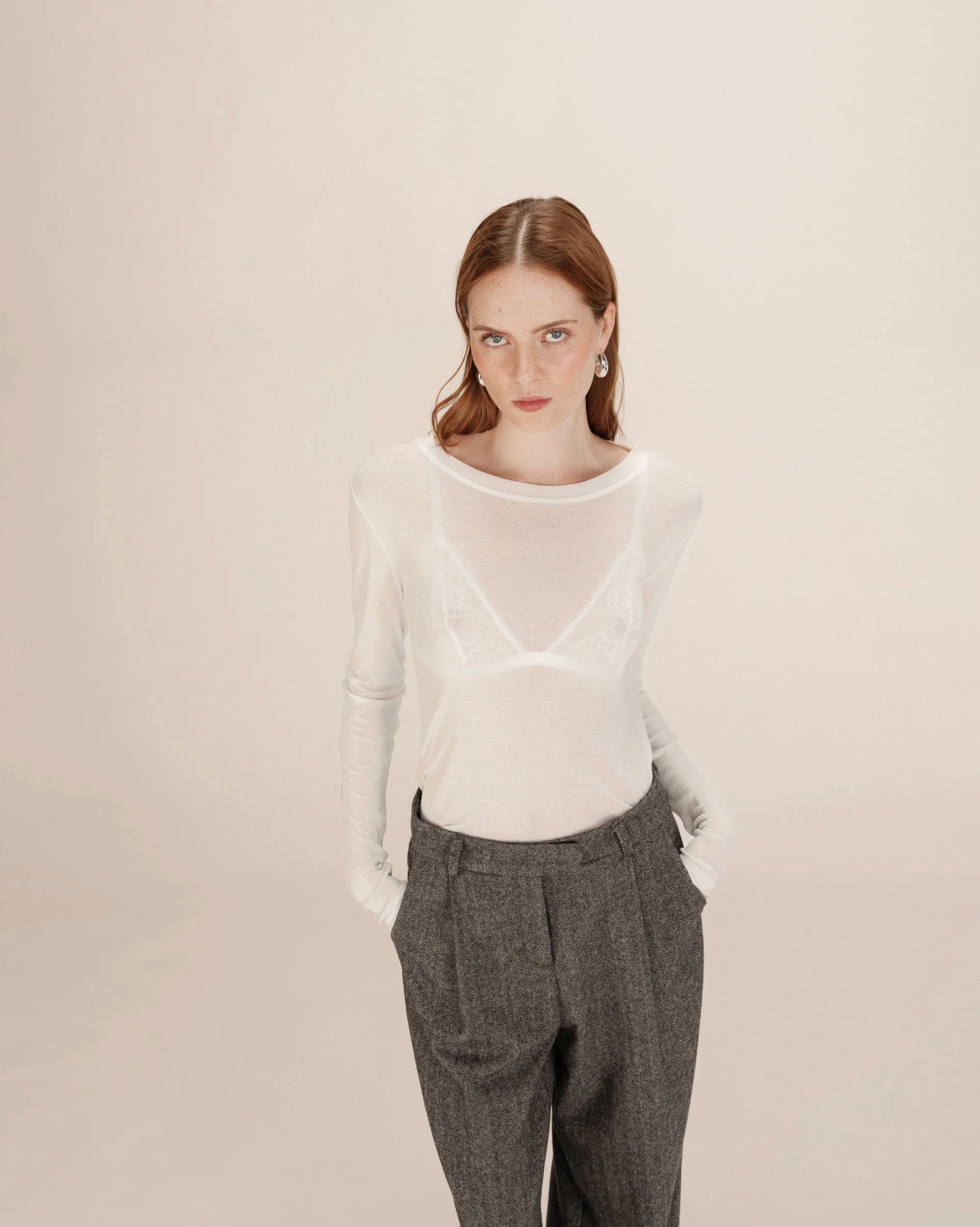 Grace & Mila Toni top in ivory