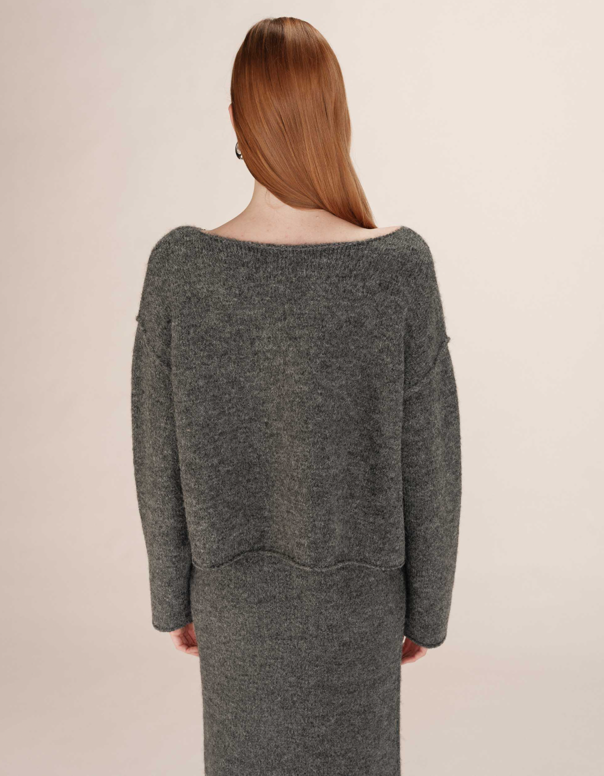 Grace & Mila Tamino boxy sweater in anthracite grey