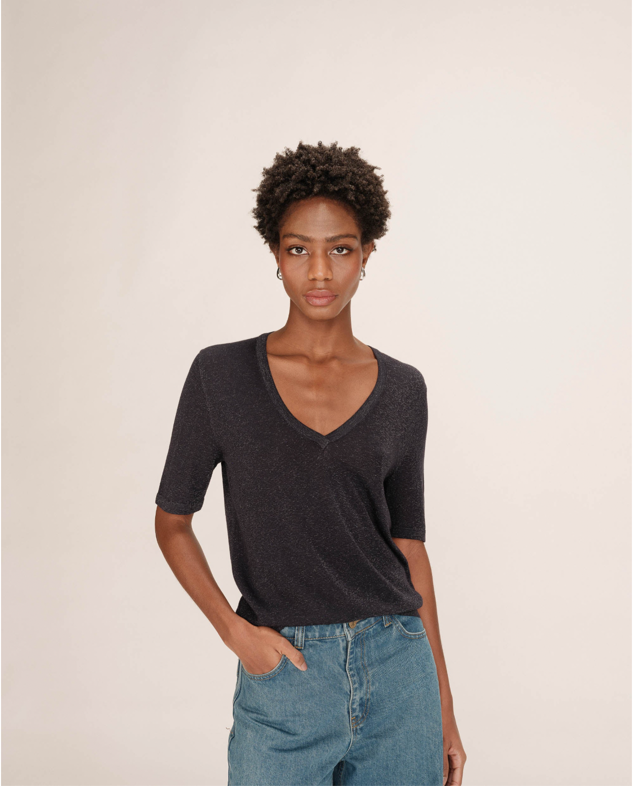 Grace & Mila Taylor knit in deep marine blue