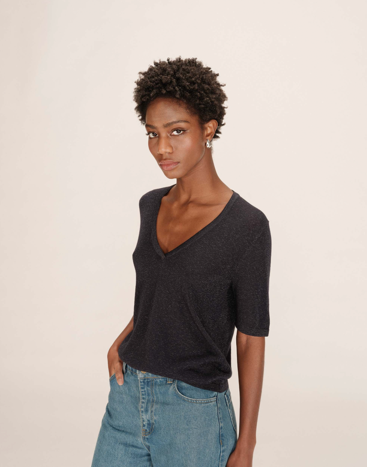 Grace & Mila Taylor knit in deep marine blue