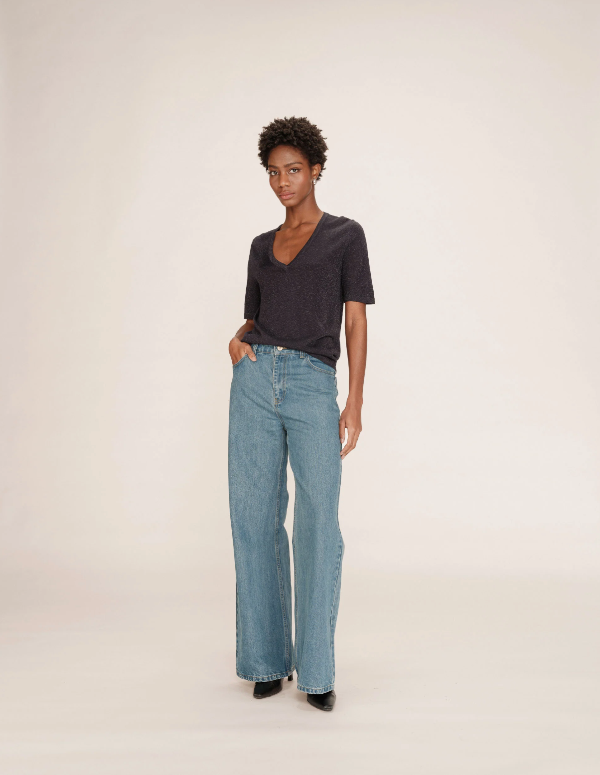 Grace & Mila Taylor knit in deep marine blue