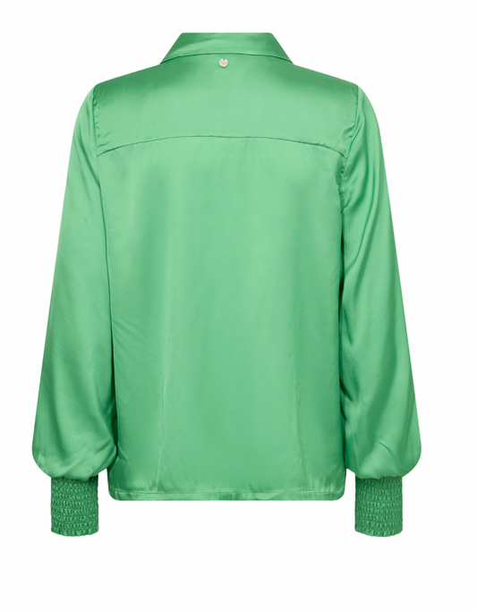 Numph Nusinan viscose blouse in vibrant green