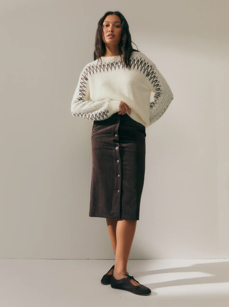 Paz Torras fluffy sweater with metallic thread