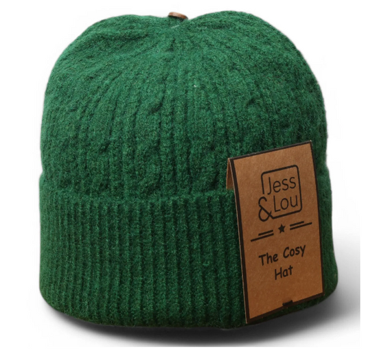 Jess & Lou Cosy cable knit Beanie hats