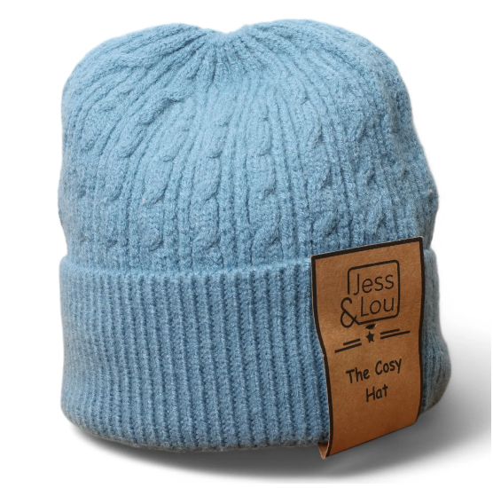 Jess & Lou Cosy cable knit Beanie hats