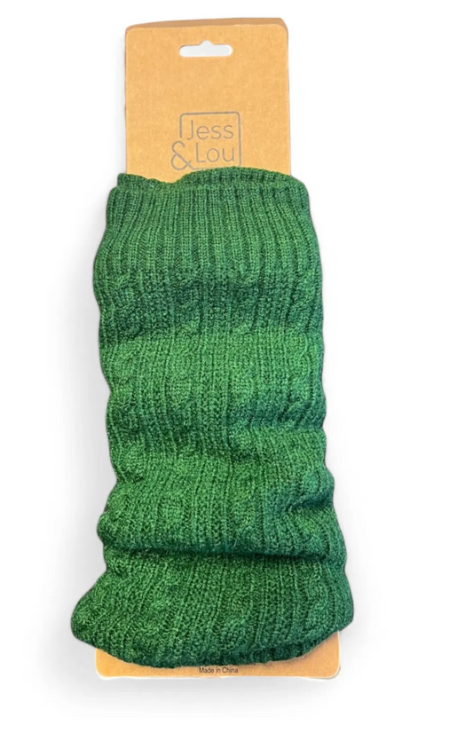 Jess & Lou green legwarmers