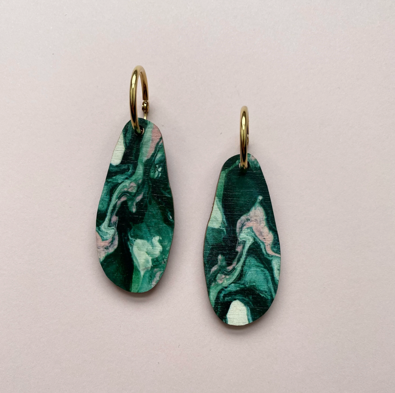 Mica Peet marble hoop earrings