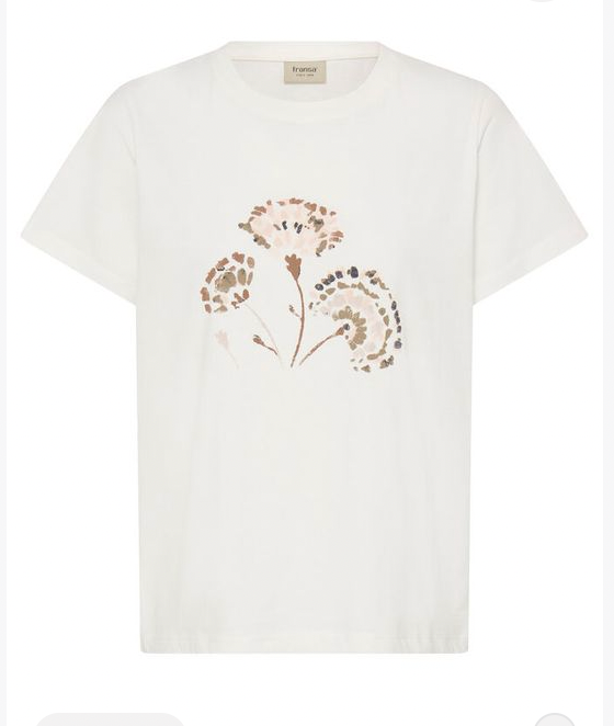 Fransa Kali tee with floral design - [shop_name Strathaven] [womens clothing]