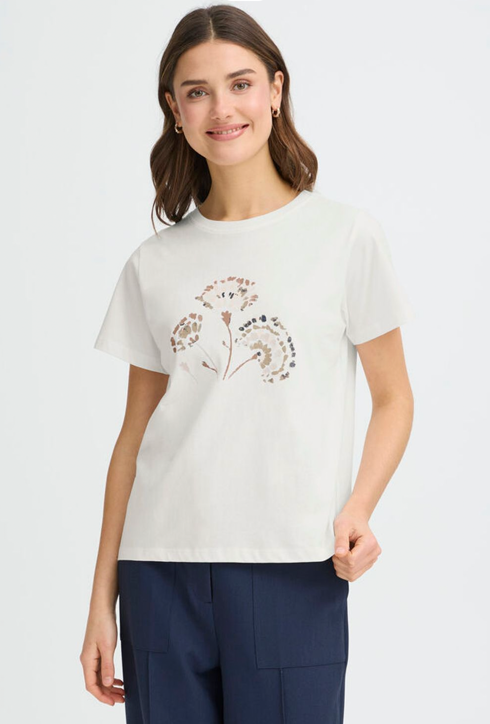 Fransa Kali tee with floral design - [shop_name Strathaven] [womens clothing]