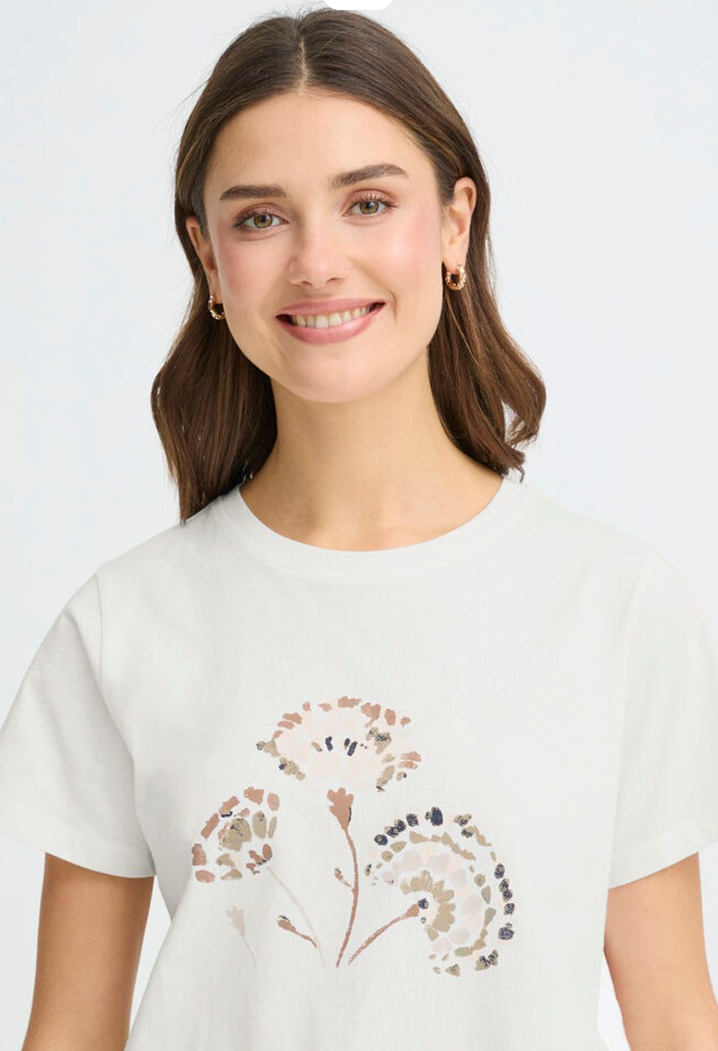 Fransa Kali tee with floral design - [shop_name Strathaven] [womens clothing]