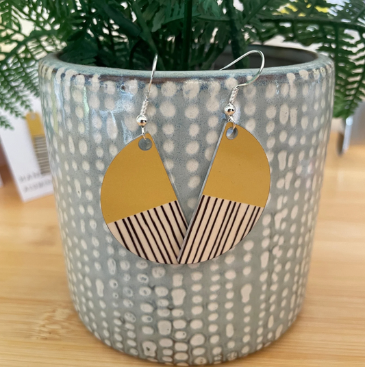 Jenni Douglas Peony Arc earrings in ochre