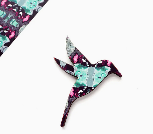 Mica Peet Hummingbird brooch