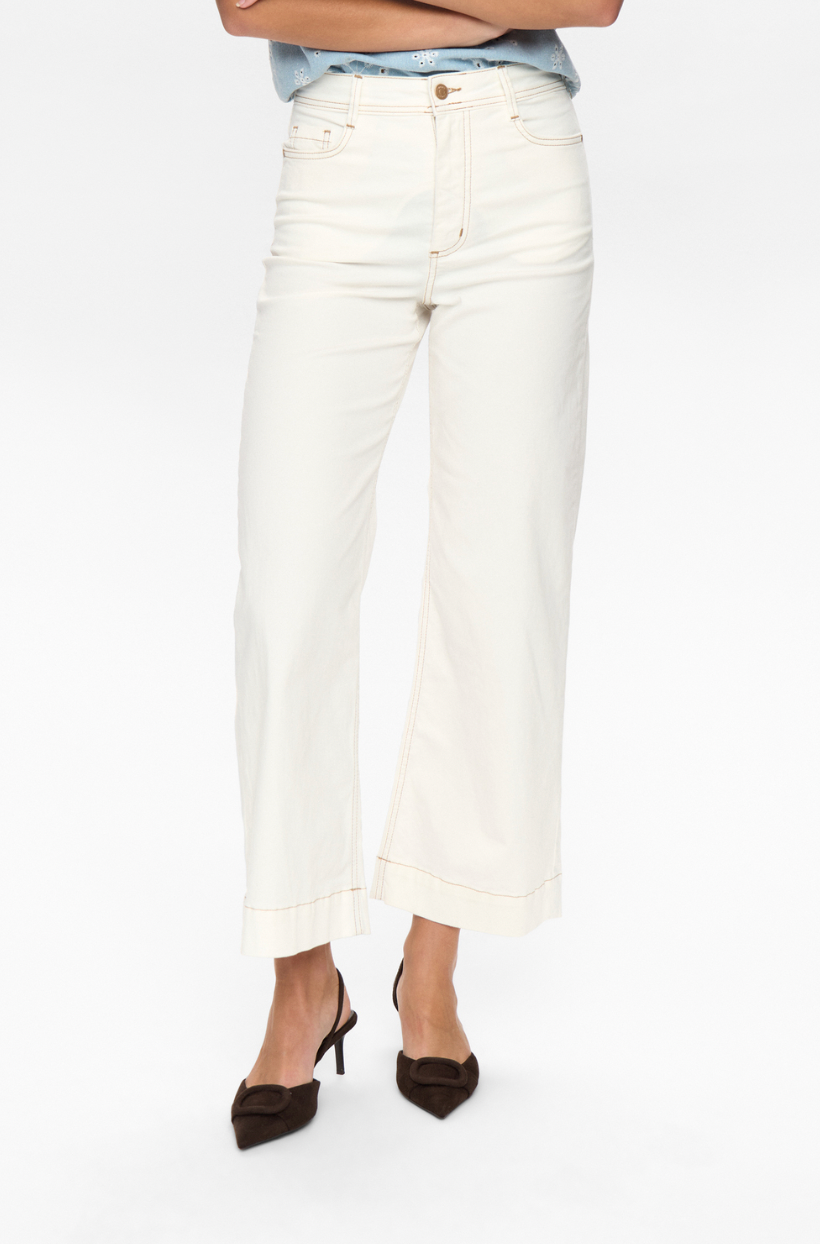 Numh Nuparisan twill pants in cloud dancer - [shop_name Strathaven] [womens clothing]