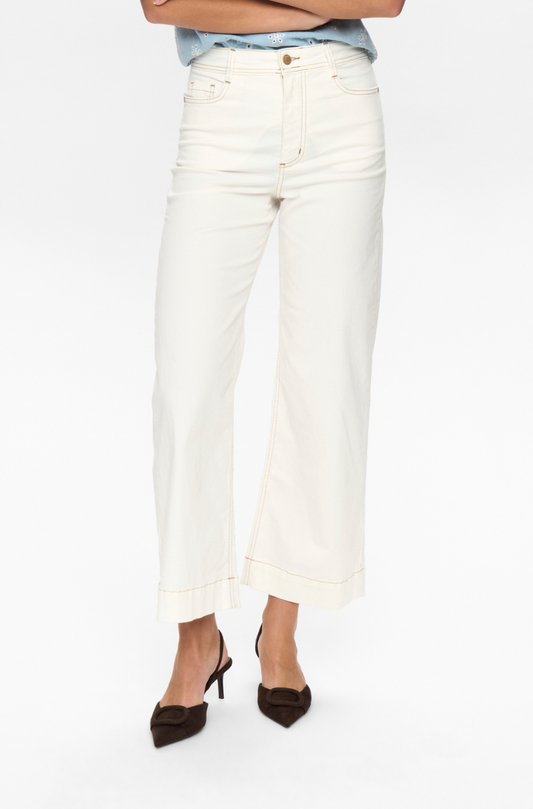 Numh Nuparisan twill pants in cloud dancer - [shop_name Strathaven] [womens clothing]