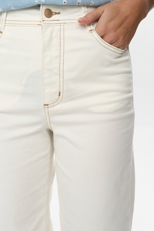 Numh Nuparisan twill pants in cloud dancer - [shop_name Strathaven] [womens clothing]