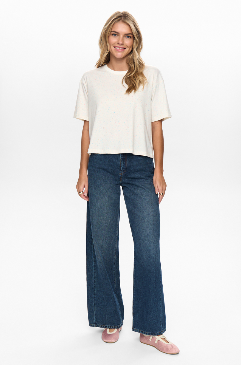Numph Nuhuby tee with speckle detail - [shop_name Strathaven] [womens clothing]