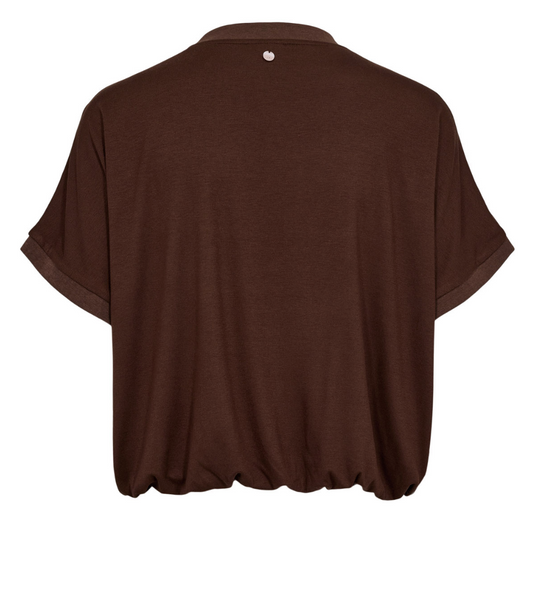 Numph Nuleah boxy tee in chicory coffee - [shop_name Strathaven] [womens clothing]