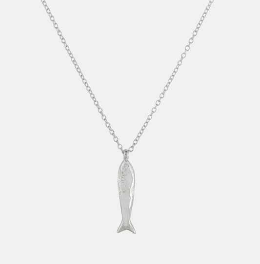 One & Eight Minnow silver necklace