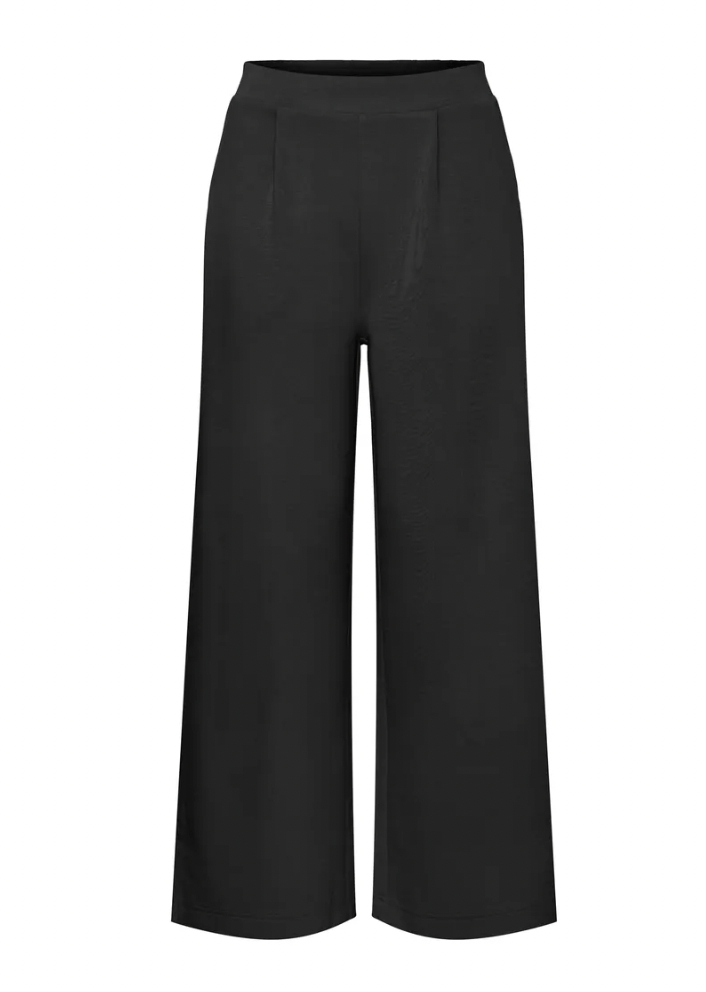 Fransa Aurora comfy trousers in black - shorter length
