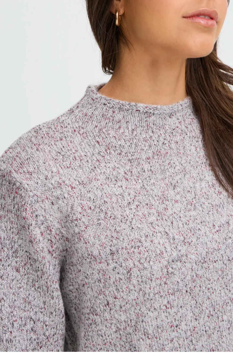 Fransa Jamie sweater in fudge multi - coming soon