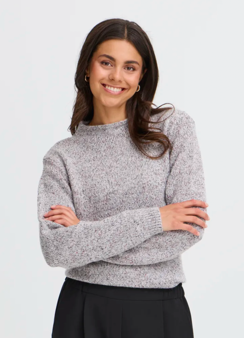 Fransa Jamie sweater in fudge multi - coming soon