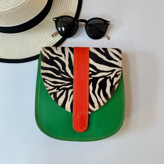 Martha leather upcycled handbag