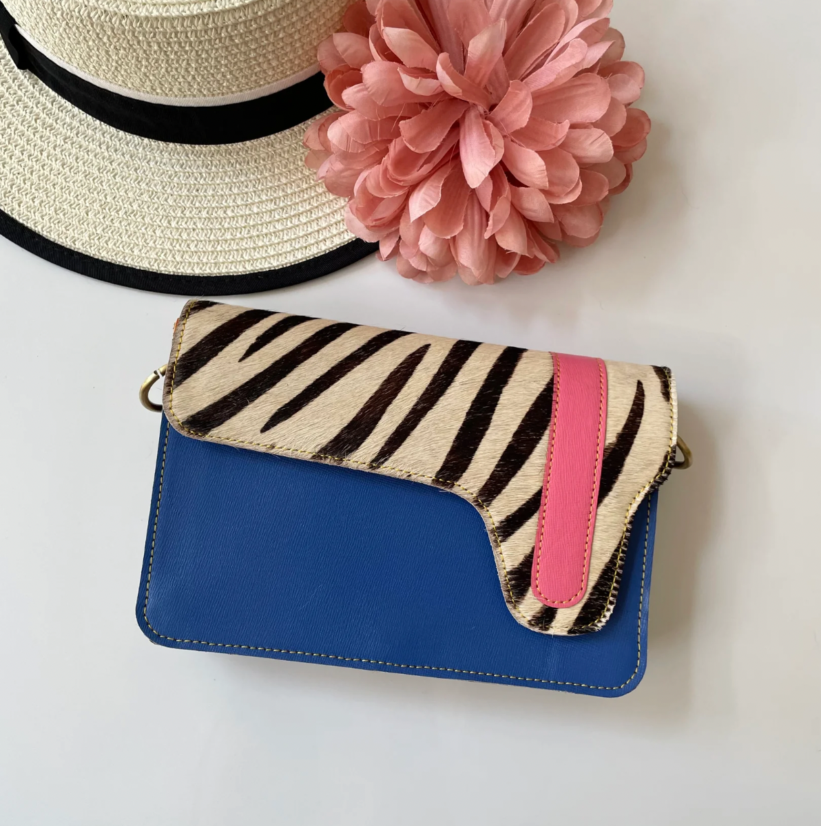 Ella upcycled leather handbag