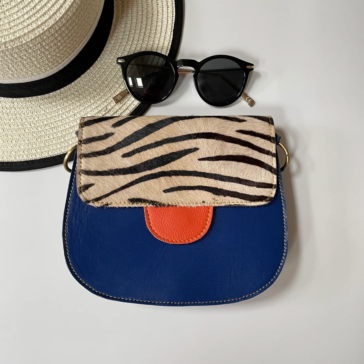 Amelie upcycled leather hand bag