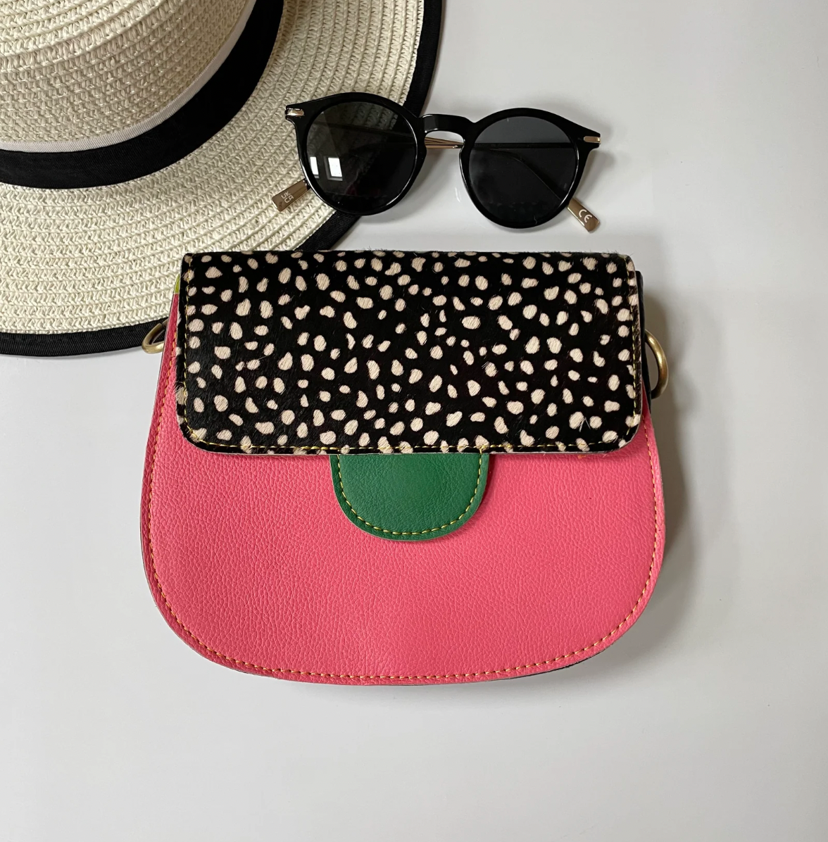 Amelie upcycled leather hand bag