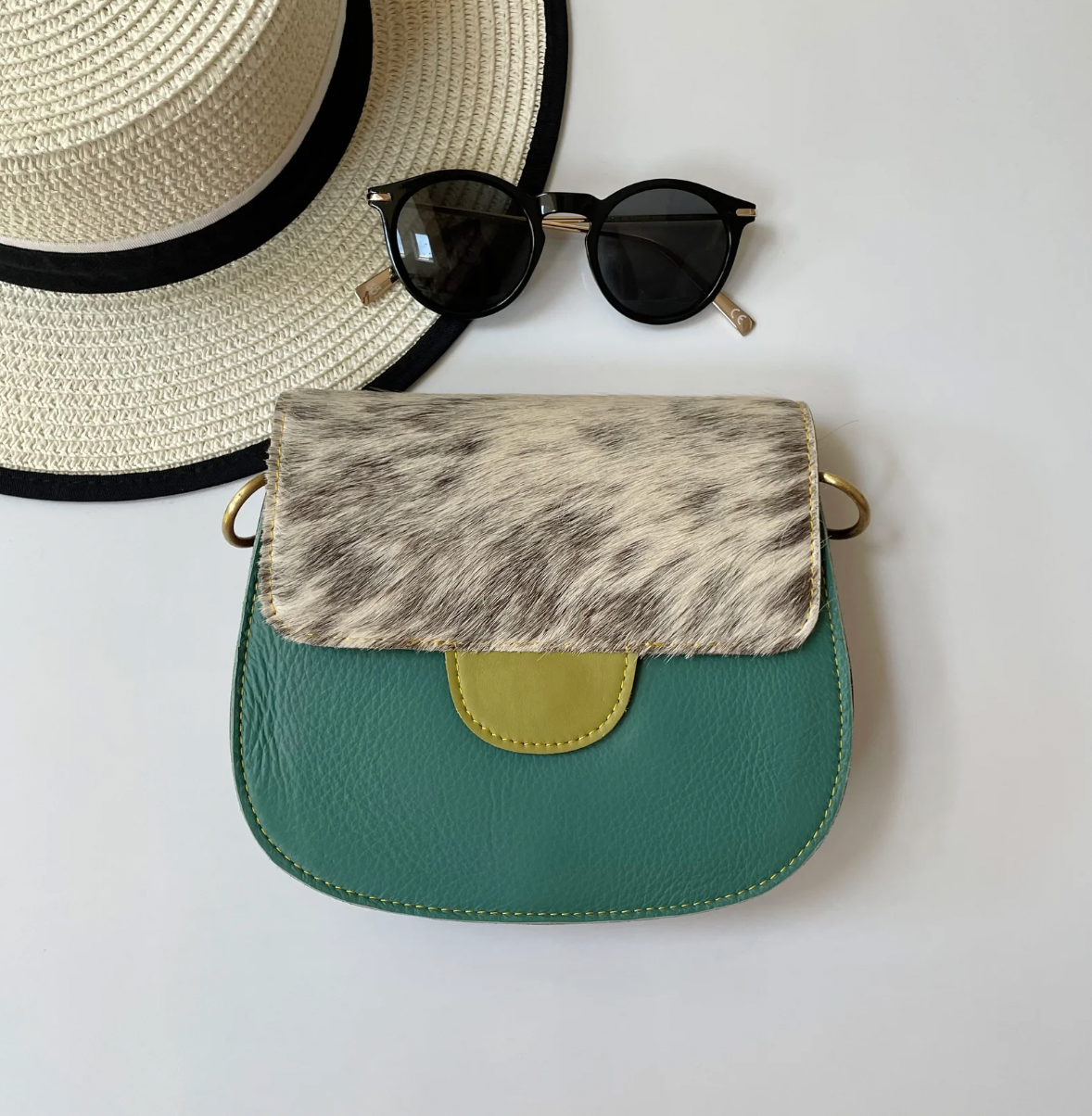 Amelie upcycled leather hand bag