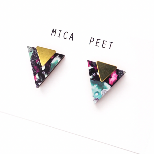 Mica Peet triangle stud earrings