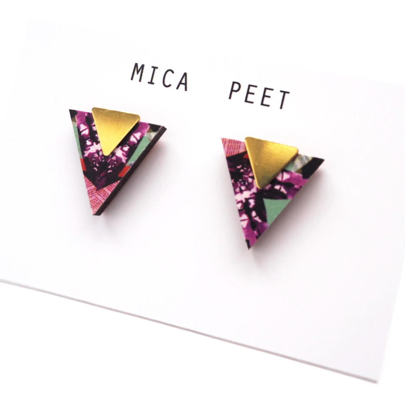 Mica Peet triangle stud earrings