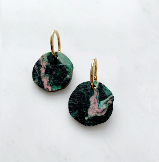 Mica Peet Marbled circle hoop earrings