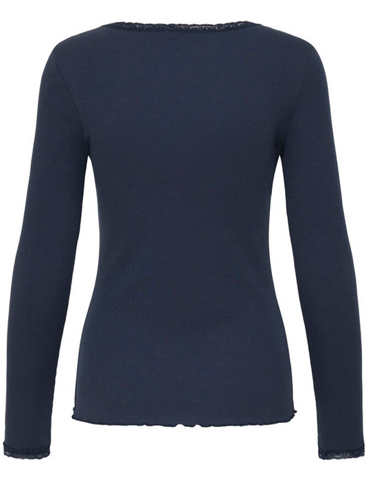 Fransa Hizamond top in dark peacoat navy - [shop_name Strathaven] [womens clothing]