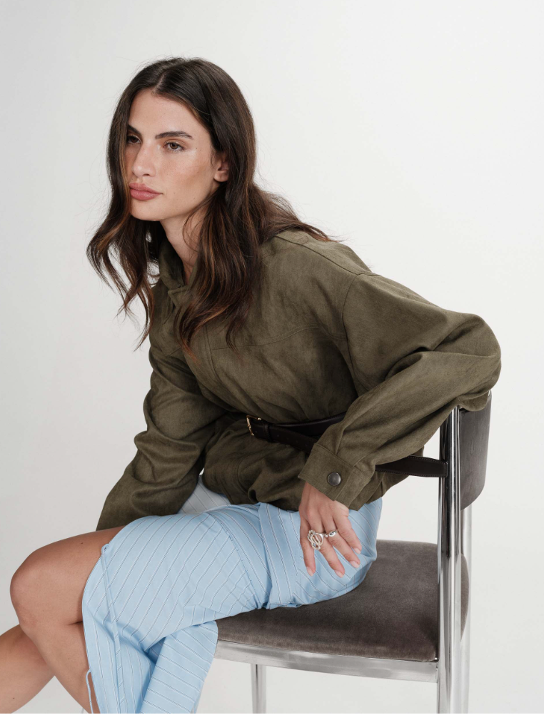 Grace & Mila Suedine khaki verve jacket