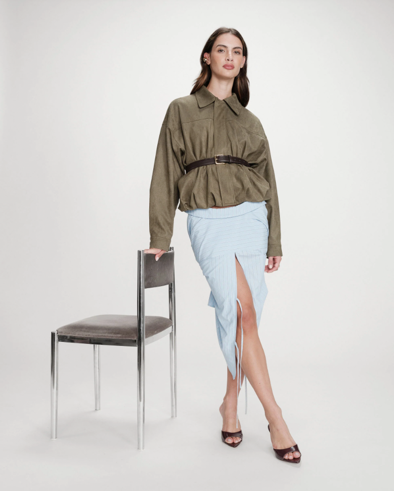 Grace & Mila Suedine khaki verve jacket