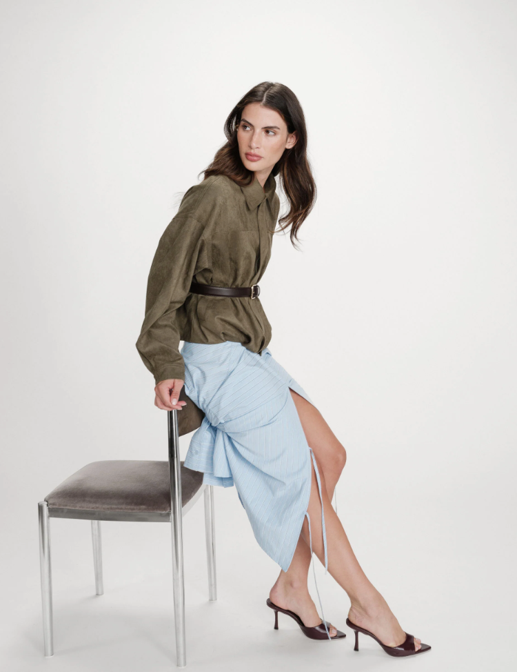 Grace & Mila Suedine khaki verve jacket